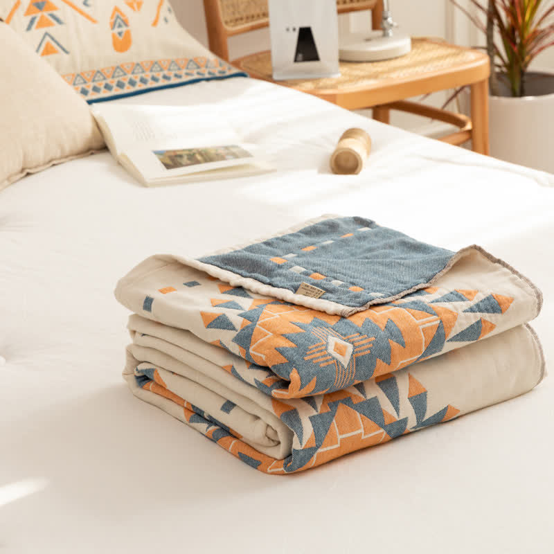 Bohemian Geometric Cotton Gauze Quilt