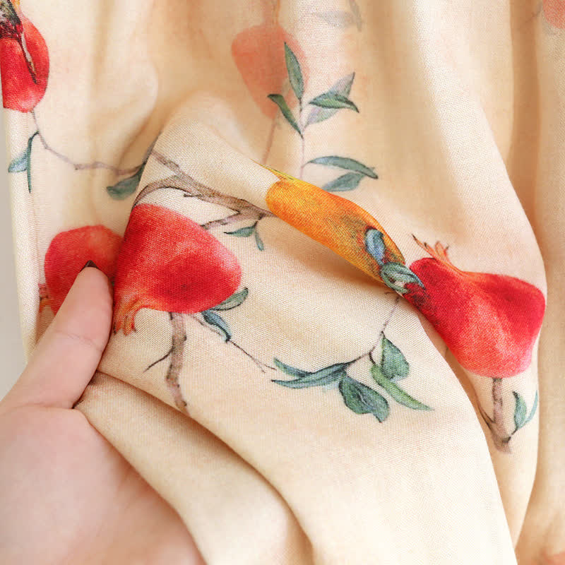 Pomegranate Flower Cotton Loungewear Set