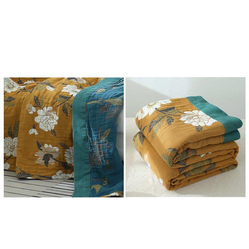 Cotton Flower Reversible Blanket Couch Cover - image 10