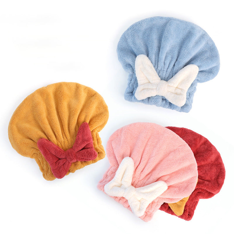 Bowknot Elastic Band Hair Drying Hat - image 12