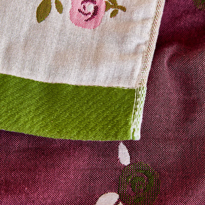 Cotton Gauze Pastoral Rose Summer Quilt