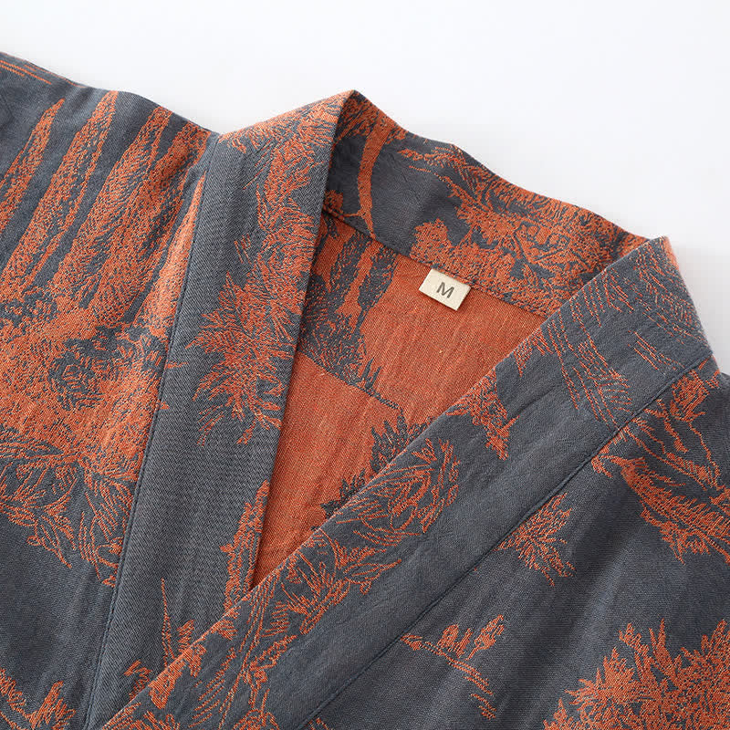 Natural Tree V-neck Comfy Bathrobe Pajama