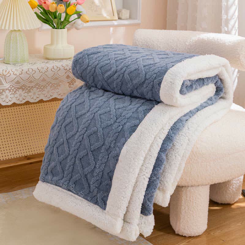 Ownkoti Warm Puffy Cozy Reversible Throw Blanket - Blue - 79" x 90" - image 10