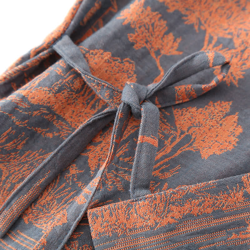 Natural Tree V-neck Comfy Bathrobe Pajama
