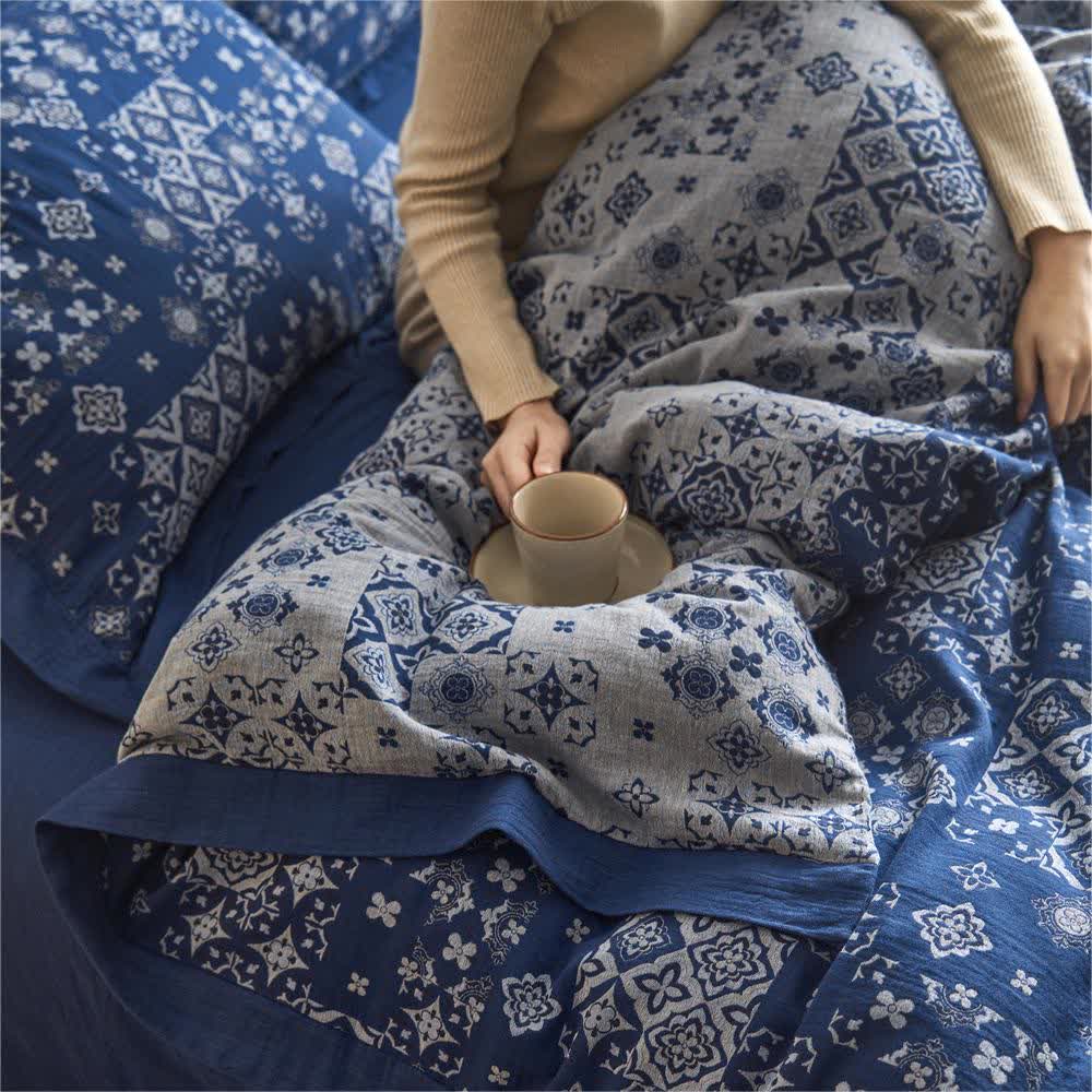 Pure Cotton Vintage Gauze Bedding Set (4PCS)