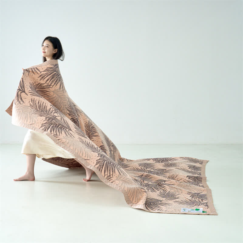 Lyocell Gauze Pastoral Leaves Soft Quilt