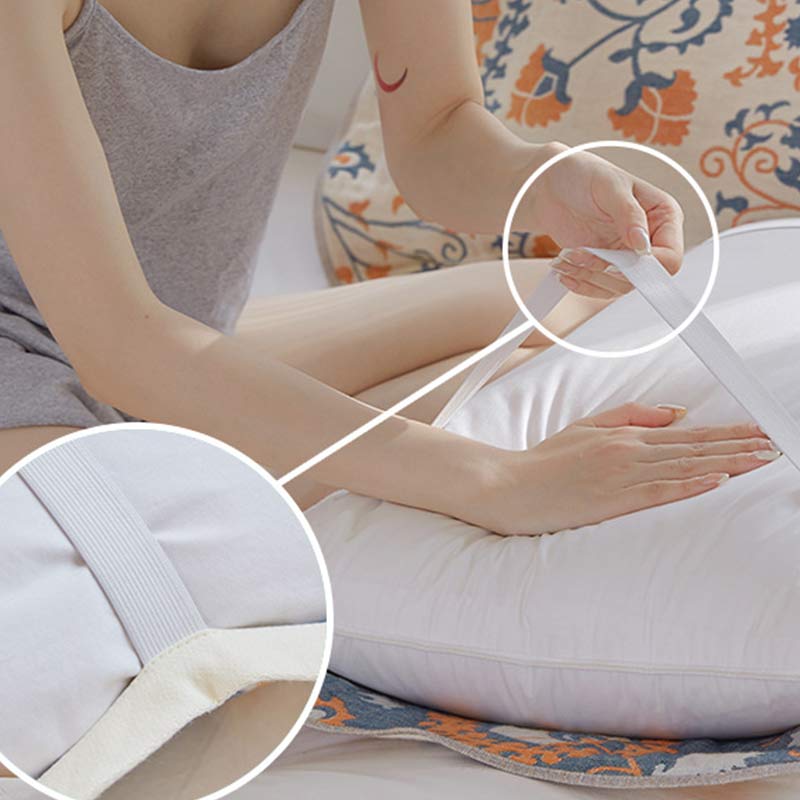 Floral Print Pillow Towel with Fixed Rope (2PCS)