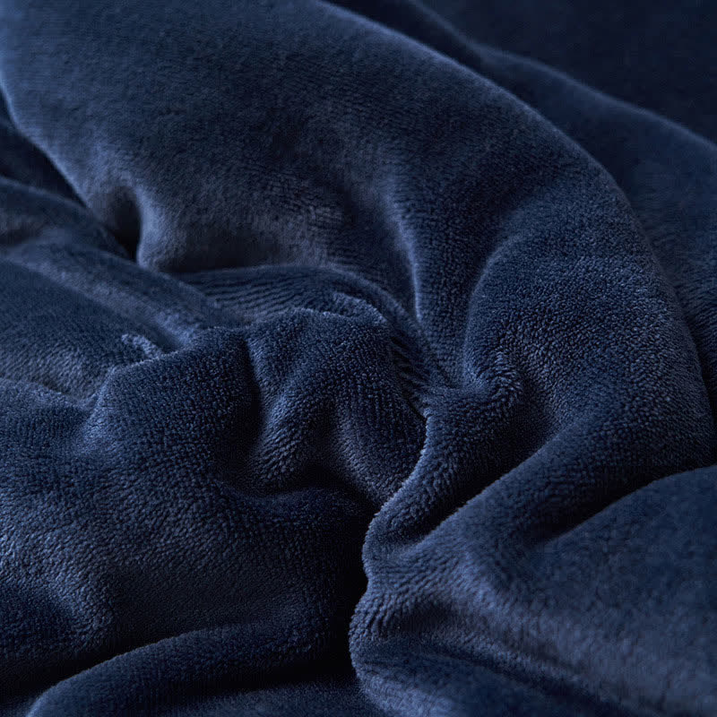 Solid Color Double Velvet Throw Blanket