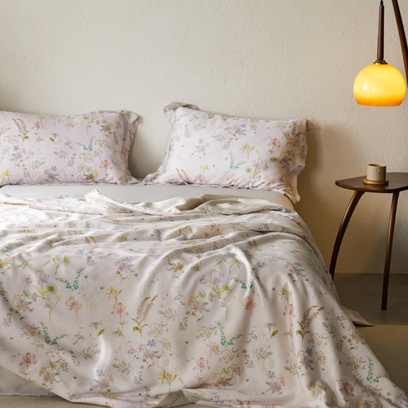 Lyocell Fiber Floral Style Breathable Bedding