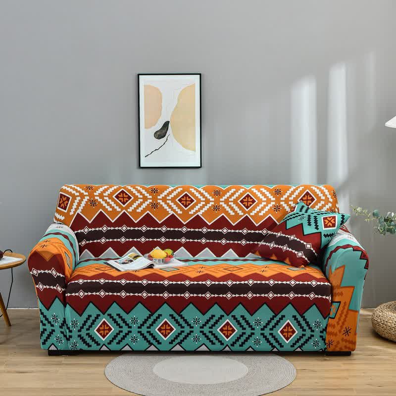 Navajo Style Elastic Stretchable Couch Cover