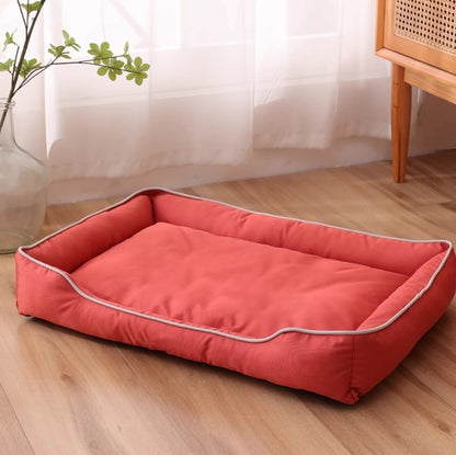 Simple Soft Fluffy Rectangle Pet Bed