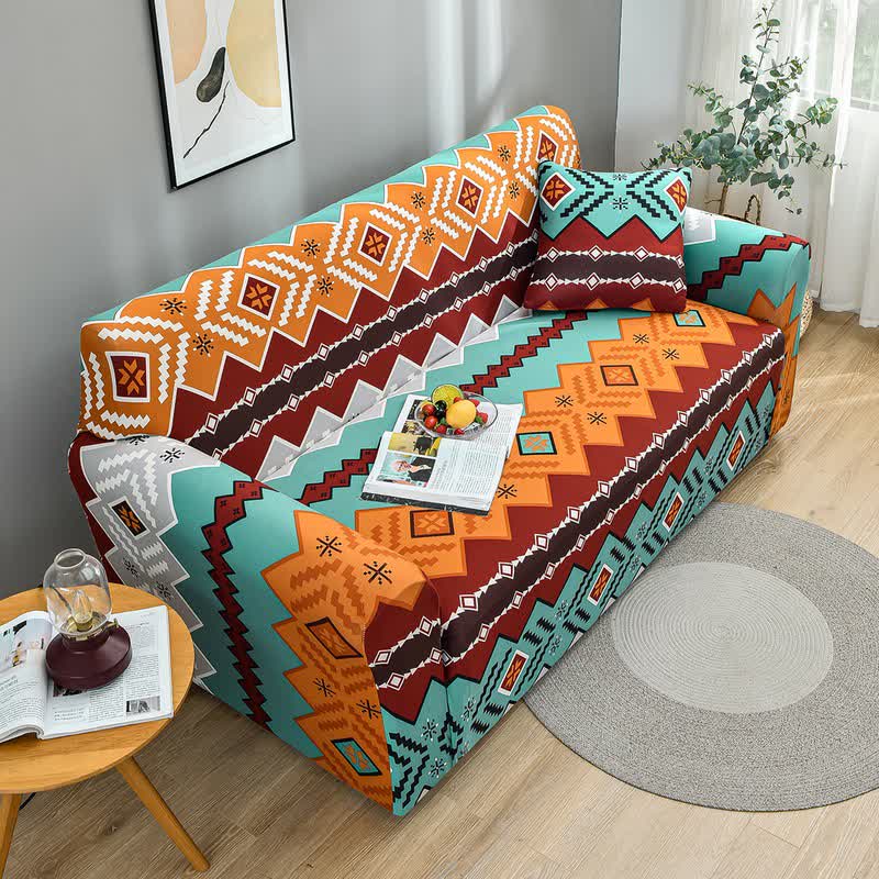 Navajo Style Elastic Stretchable Couch Cover