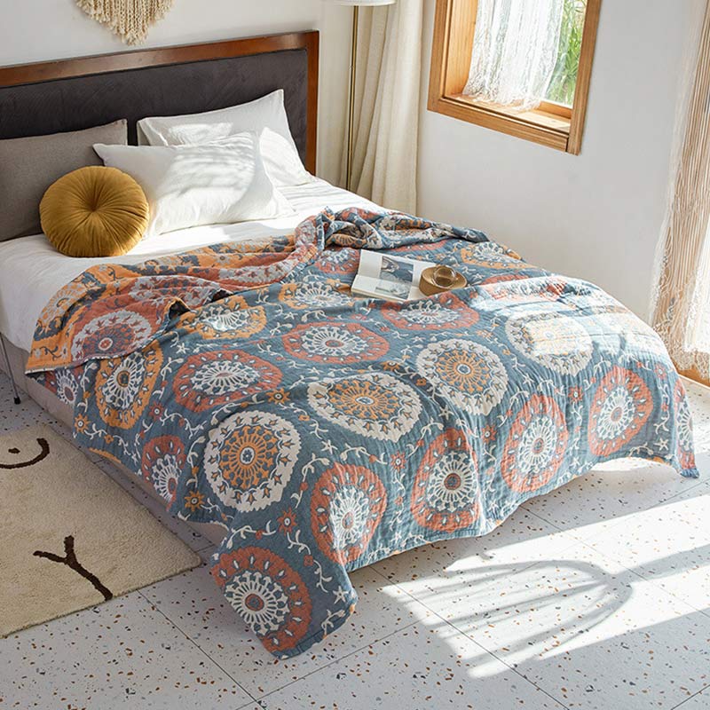 Circle Pattern Cotton Double-Side Quilt