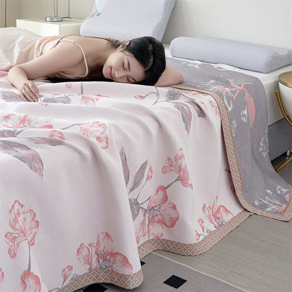 Floral Lyocell Gauze Summer Breathable Quilt