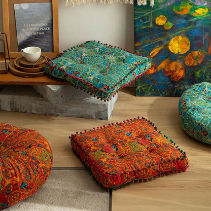 Bohemian Style Chair Pad Floor Pillows