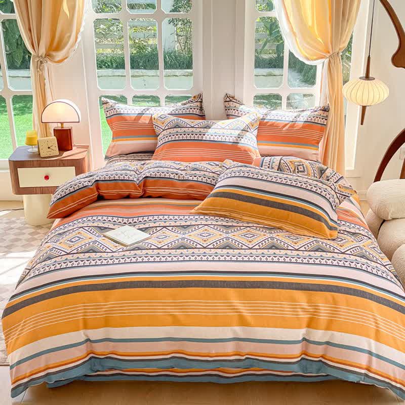 Bohemia Geometric Pure Cotton Bedding Set (4PCS)