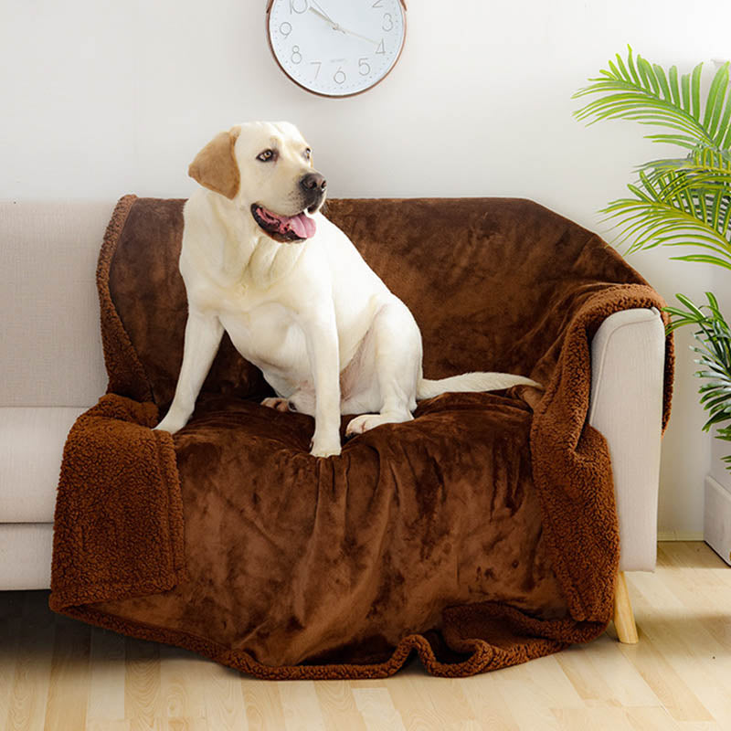 Simple Waterproof Fleece Pet Blanket Pad