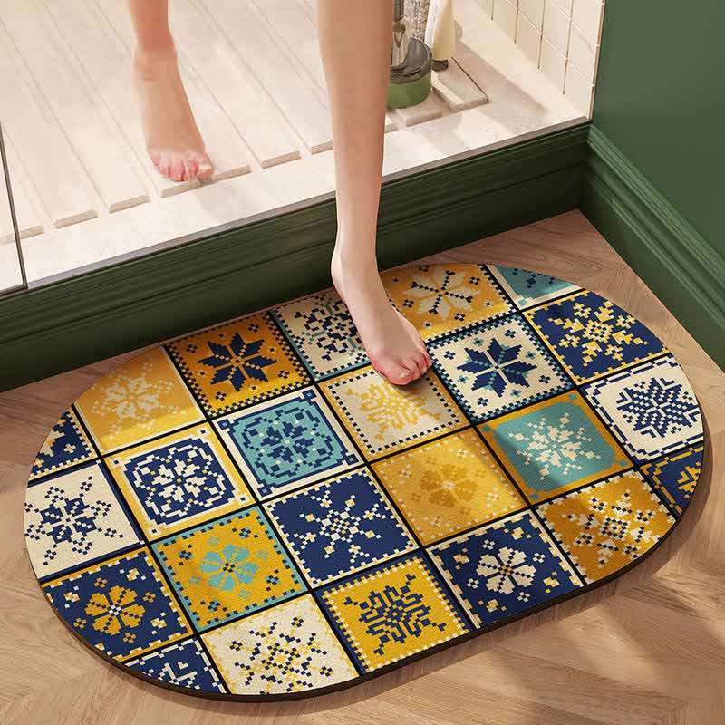 Anti-slip Luxurious Retro Bath Mat