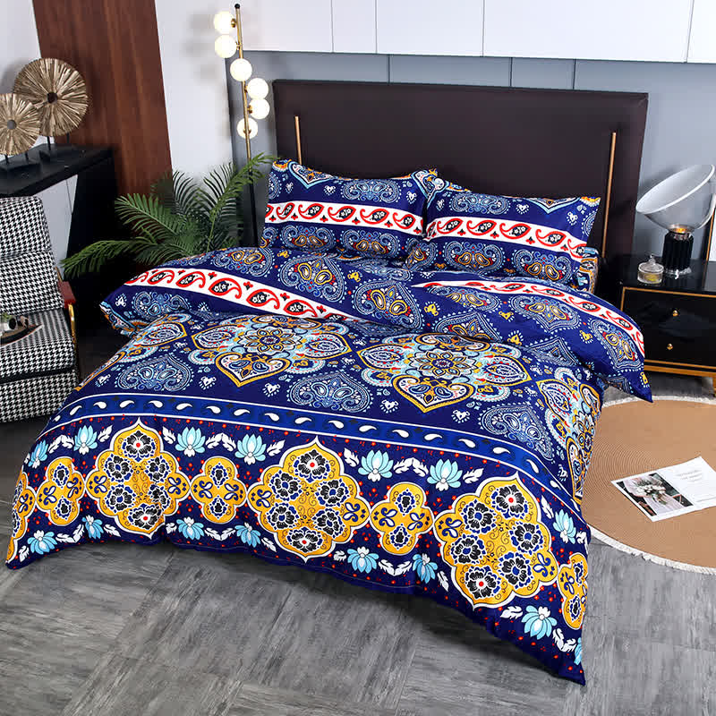 Bohemian Printed Brushed Bedding Set(3PCS)