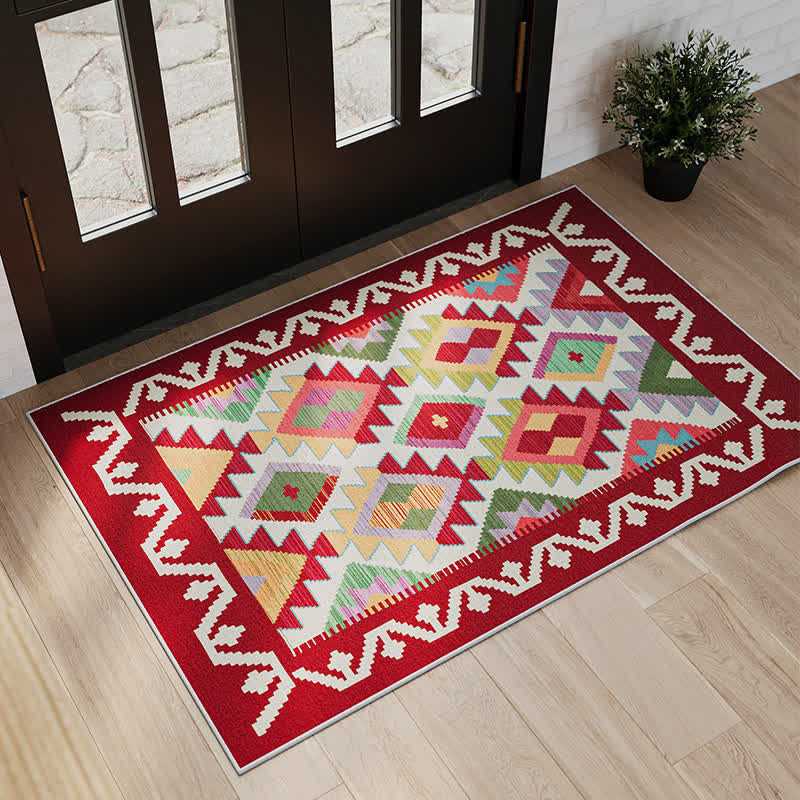 Turkish Bohemian Woven Kilim Runner Rug