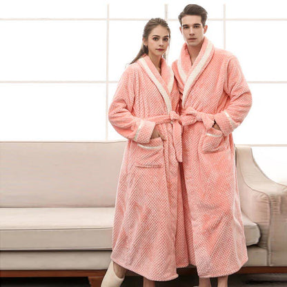 Thick Fleece Pajama Comfy Bathrobe