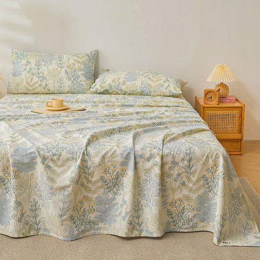 Elegant Floral Pure Cotton Soft Coverlet