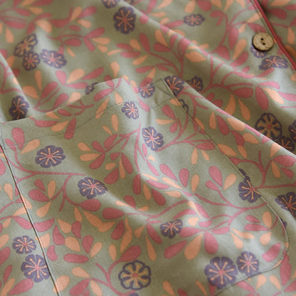 Floral Print Cotton Silk Loungewear Set - image 7