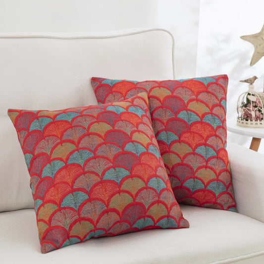 Jacquard Fish Scale Cotton Gauze Pillowcases(2PCS)