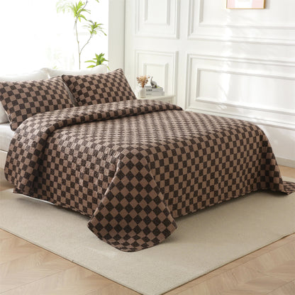 Checkerboard Pure Cotton Quilted Bedding