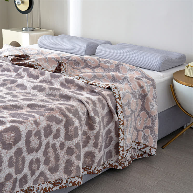 Leopard Print Lyocell Fiber Gauze Quilt