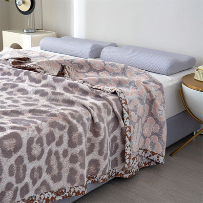 Leopard Print Lyocell Fiber Gauze Quilt