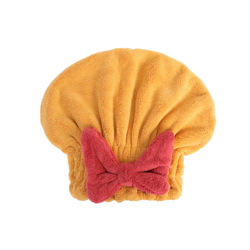 Bowknot Elastic Band Hair Drying Hat