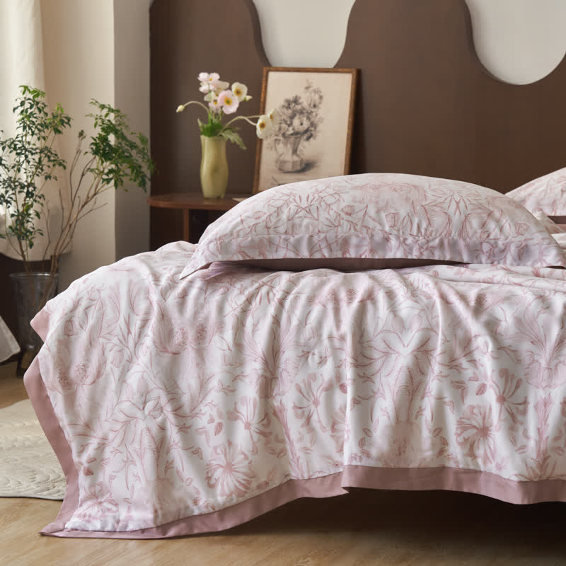 Elegant Floral Soft Lyocell Sateen Bedding