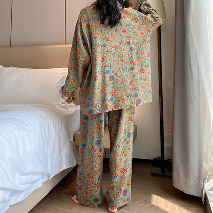 Plus Size Floral Cotton Loungewear Set