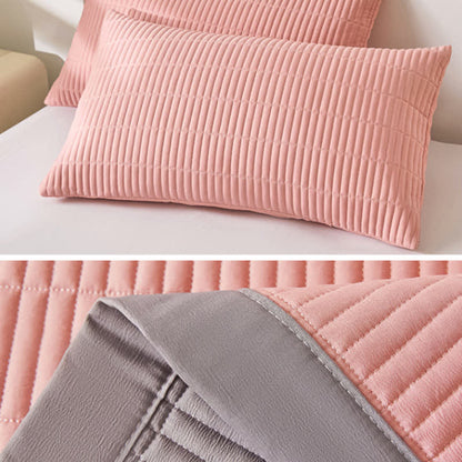 Solid Color Soft Reversible Coverlet Blanket