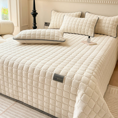 Modern Style Square Texture Soft Coverlet  - Coverlet - Off-white - King - image 5