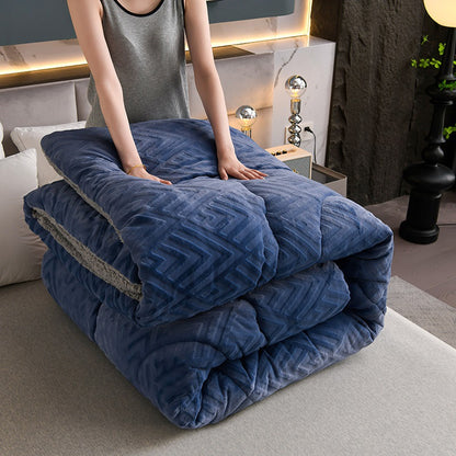 Thick Sherpa Winter Blanket with Quilt Core - image 14