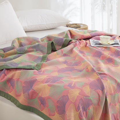 Ownkoti Ginkgo Leaf Three Layers Cotton Gauze Quilt - image 11