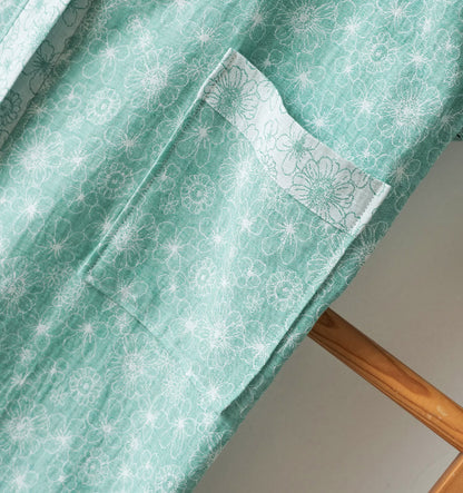 Elegant V-neck Cotton Gauze Summer Bathrobe - image 4