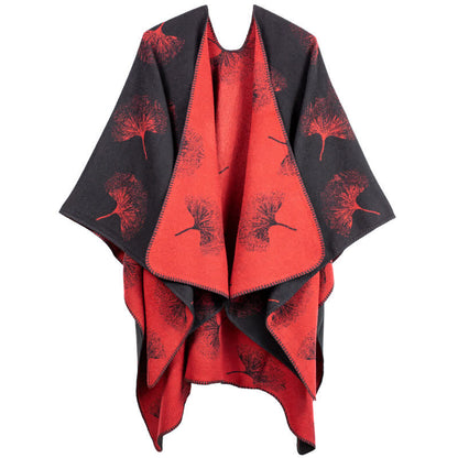 Ownkoti Luxurious Ginkgo Leaf Travel Shawl Cape - image 4