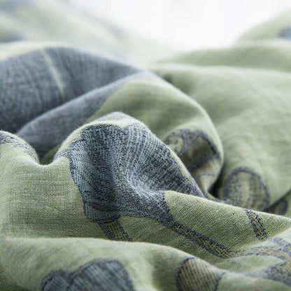 Rustic Ginkgo Leaf Cotton Gauze Bedding  - image 12