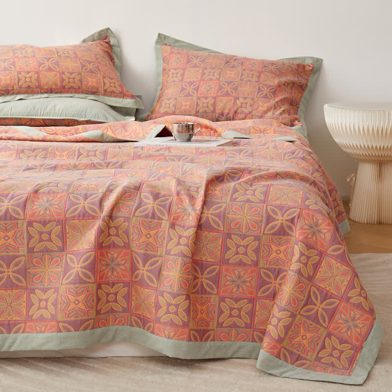 Pure Cotton Luxurious Retro Lightweight Quilt - Quilt - King - image 1