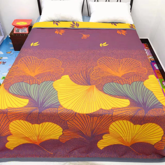 Luxurious Ginkgo Leaf Cotton Lightweight Quilt