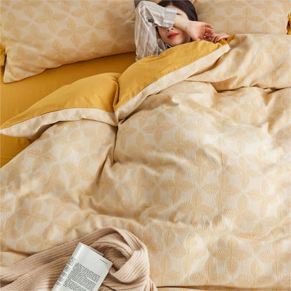 Jacquard Tie Cotton Gauze Bedding Set (4PCS) - image 6