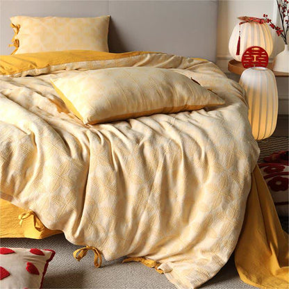 Jacquard Tie Cotton Gauze Bedding Set (4PCS) - image 7