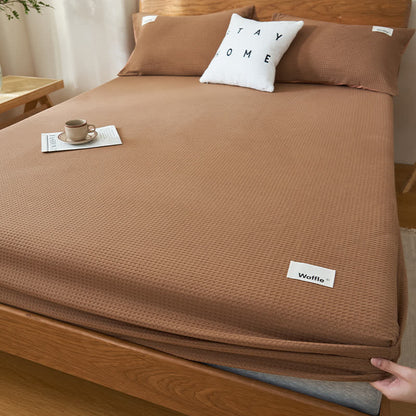 Pure Cotton Waffle Texture Fitted Sheet - image 4