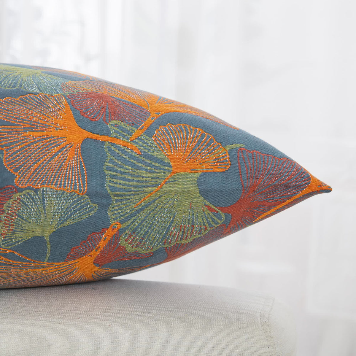 Yarn-dyed Ginkgo Leaf Cotton Gauze Pillowcases(2PCS) - image 4