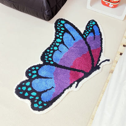 Rustic Flying Butterfly Anti-slip Rug