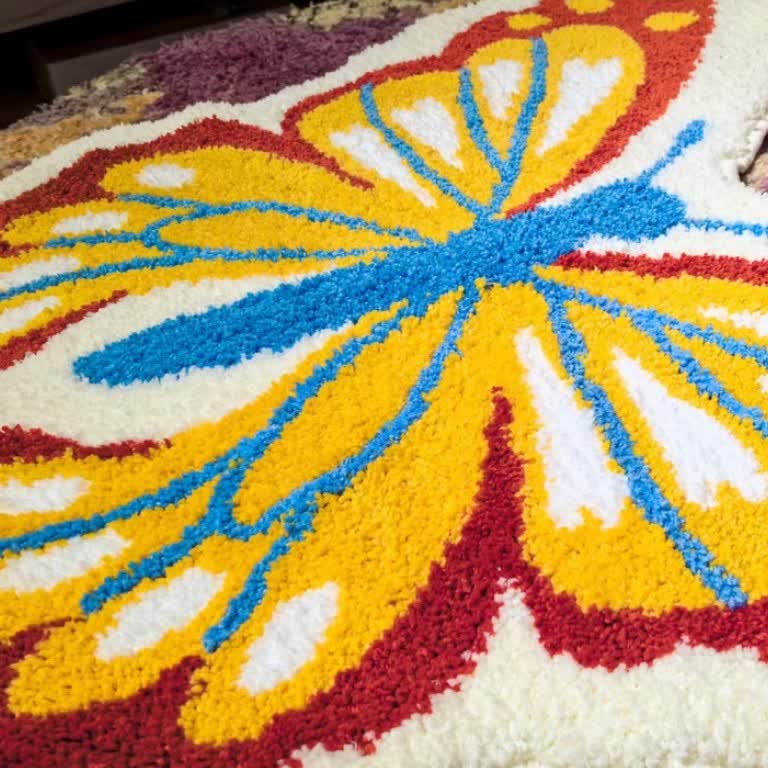 Pastoral Butterfly Soft Decorative Rug