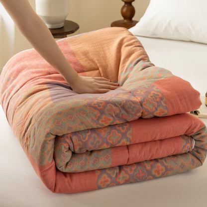 Jacquard Retro Cotton Gauze Soft Quilt